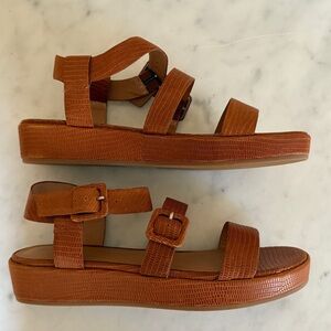 NIB Madewell Embossed Brown Sandals